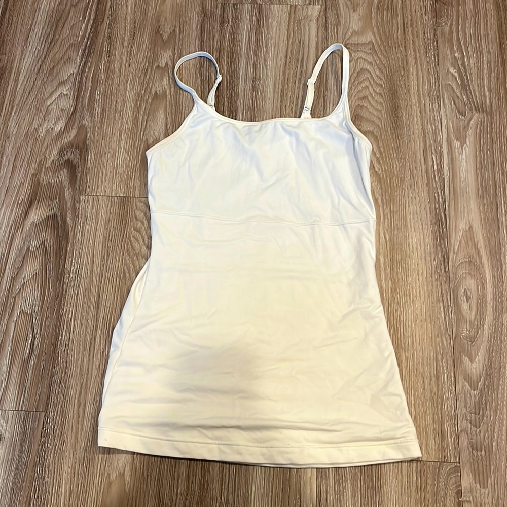 White workout tank top
